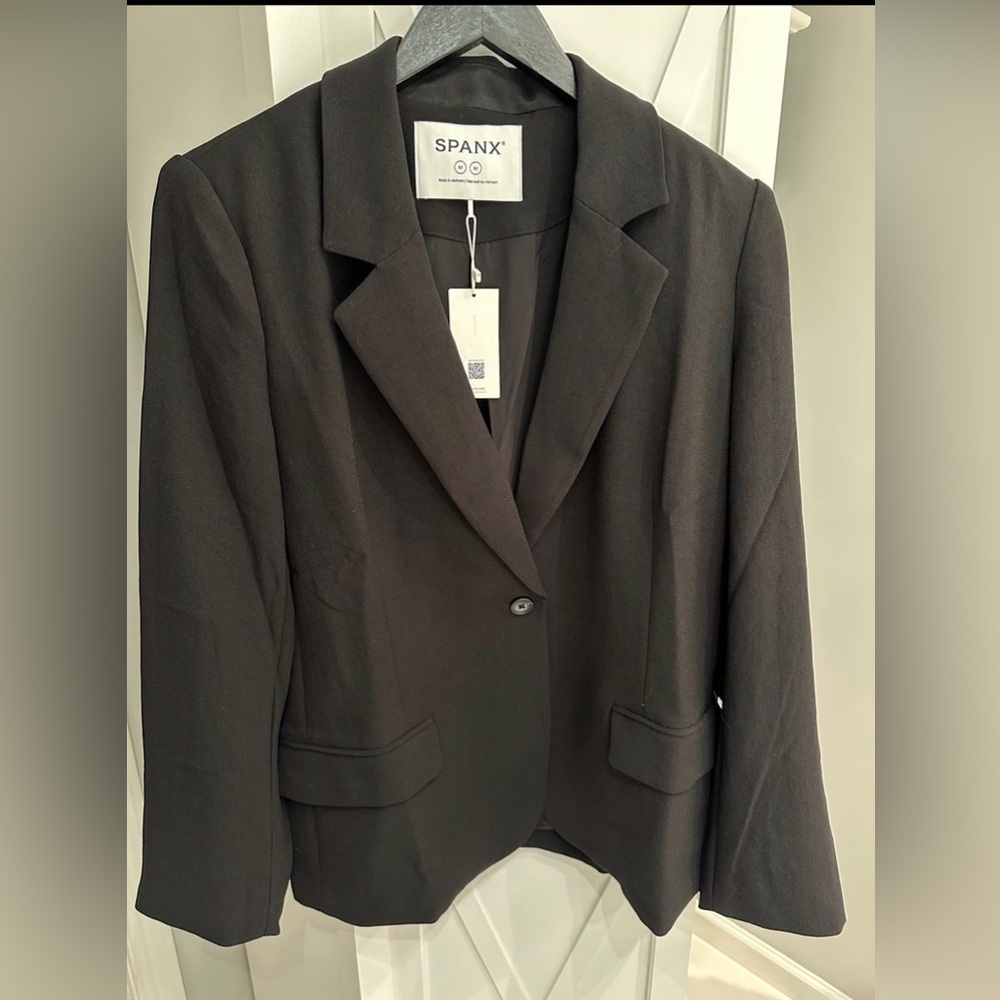 Spanx Women's Black Tailored Blazer crepe nwt medium